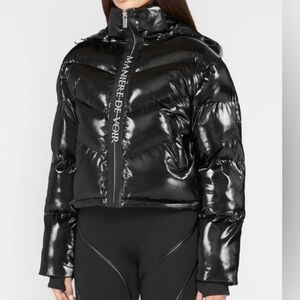 Maniere De Voir Black Puffer Jacket